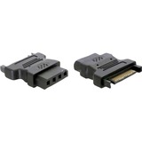 DeLOCK Adapter Power - IDE drive > 4 Pin SATA 15 p IDE 4p Noir, Adaptateur Noir, SATA 15 p, IDE 4p, Noir