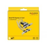 DeLOCK Carte PCI Express vers 4 x série RS-232, Carte d'interface 