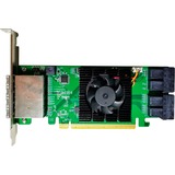 HighPoint SSD7184 contrôleur RAID PCI Express x8 8 Gbit/s, Carte RAID PCI Express 3.0, SATA, PCI Express x8, 0, 1, 1+0, 8 Gbit/s, Low Profile MD2 Card, CLI, API package