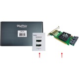 HighPoint SSD7184 contrôleur RAID PCI Express x8 8 Gbit/s, Carte RAID PCI Express 3.0, SATA, PCI Express x8, 0, 1, 1+0, 8 Gbit/s, Low Profile MD2 Card, CLI, API package