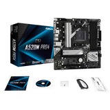 ASRock A520M Pro4 Emplacement AM4 micro ATX carte mère socket AM4 AMD, Emplacement AM4, AMD Ryzen™ 3 de 3e génération, AMD Ryzen 5 de 3e génération, AMD Ryzen™ 7 de 3e..., DDR4-SDRAM, 64 Go, DIMM