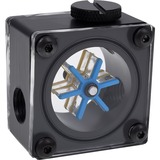 Alphacool 1011889 Bloc radiateur, Indicateurs de débit Noir, Bloc radiateur, Acétal, Nylon, Plextonium, Noir, Bleu, Transparent, Jaune, 32,1 mm, 44,5 mm, 48,4 mm