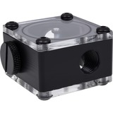 Alphacool 1011889 Bloc radiateur, Indicateurs de débit Noir, Bloc radiateur, Acétal, Nylon, Plextonium, Noir, Bleu, Transparent, Jaune, 32,1 mm, 44,5 mm, 48,4 mm