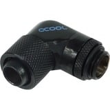 Alphacool 13/10 Pièce de Couplage 90°, Connecteur Noir, Raccord, Laiton, Noir, 1/4", 90°, 34 mm