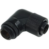 Alphacool 13/10 Pièce de Couplage 90°, Connecteur Noir, Raccord, Laiton, Noir, 1/4", 90°, 34 mm