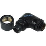 Alphacool 13/10 Pièce de Couplage 90°, Connecteur Noir, Raccord, Laiton, Noir, 1/4", 90°, 34 mm
