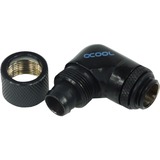 Alphacool 13/10 Pièce de Couplage 90°, Connexion Noir, Raccord, Laiton, Noir, 1/4", 90°, 34 mm