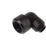 Alphacool 17395 pièce et accessoire pour systèmes de refroidissement d'ordinateurs Tube, Connecteur Noir, Tube, Laiton, Noir, 1/4", 90°, Acrylic pipes, Brass pipes