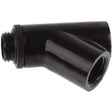 Alphacool 17401 pièce et accessoire pour systèmes de refroidissement d'ordinateurs, Connecteur Noir, Laiton, Noir, 1/4", 45°, 18 mm, 44 mm