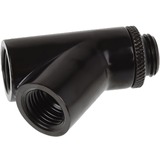 Alphacool 17401 pièce et accessoire pour systèmes de refroidissement d'ordinateurs, Connecteur Noir, Laiton, Noir, 1/4", 45°, 18 mm, 44 mm