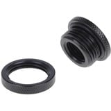 Alphacool 17424 Pièces et accessoires pour systèmes de refroidissement d'ordinateurs, Connecteur Noir, Laiton, Chrome, Noir, 25 mm, 25 mm, 12 mm, 100 g