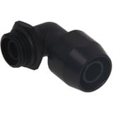 Alphacool 17455 pièce et accessoire pour systèmes de refroidissement d'ordinateurs Raccord, Connecteur Noir, Raccord, Laiton, Noir, 1/4", 90°, 27 mm
