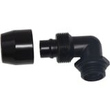 Alphacool 17455 pièce et accessoire pour systèmes de refroidissement d'ordinateurs Raccord, Connecteur Noir, Raccord, Laiton, Noir, 1/4", 90°, 27 mm