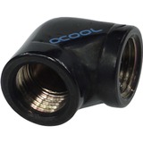 Alphacool Coude 1/4" 90° Femelle / Femelle, Connexion Noir, Raccords, Laiton, Noir, 1,8 cm