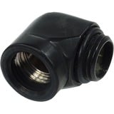 Alphacool Coude 1/4" 90° Mâle / Femelle, Connecteur Noir, Raccords, Laiton, Noir, 1,6 cm