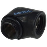 Alphacool Coude 1/4" 90° Mâle / Femelle, Connecteur Noir, Raccords, Laiton, Noir, 1,6 cm