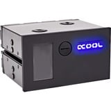 Alphacool Eisfach - Single Laing D5, Vase d'expansion Noir, Verre acrylique, Aluminium, Nylon, Polyoxyméthyléne (POM), Noir, 148 mm, 132 mm, 84,5 mm, 1 pièce(s)