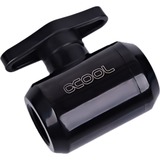 Alphacool Eiszapfen 2-way Robinet, Raccord de robinet Noir, Noir, 36 mm, 35,4 mm, 22,7 mm