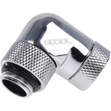 Alphacool Eiszapfen Adapteur d'angle 90°, Connexions Chrome, Nickel, Argent, 1/4", 90°, Mâle/Femelle, 32,5 mm, 18 mm