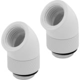 Corsair Hydro X Series 45° Rotary Adaptateur, Connexion Blanc, 2 pièces