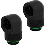 Corsair Hydro X Series 90° Rotary Adaptateur, Connecteur Noir, 2 pièces