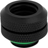 Corsair Hydro X Series XF Hardline 12mm OD, Connexion Noir, Raccord, Laiton, Noir, 1/4", 1,2 cm, Liquide