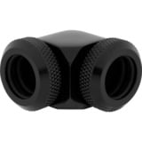 Corsair Hydro X Series XF Hardline 90° 12mm OD, Connecteur Noir, 2 pièces
