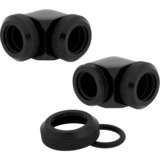 Corsair Hydro X Series XF Hardline 90° 12mm OD, Connecteur Noir, 2 pièces