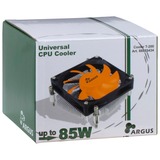 Inter-Tech Argus T-200 Processeur Refroidisseur 8 cm Noir, Orange Refroidisseur CPU Refroidisseur, 8 cm, 600 tr/min, 1800 tr/min, 26 dB, 30,58 m³/h