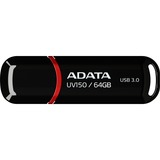 ADATA 64GB DashDrive UV150 lecteur USB flash 64 Go USB Type-A 3.2 Gen 1 (3.1 Gen 1) Noir, Clé USB Noir/Rouge, 64 Go, USB Type-A, 3.2 Gen 1 (3.1 Gen 1), Casquette, 9 g, Noir