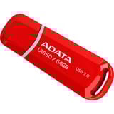 ADATA 64GB DashDrive UV150 lecteur USB flash 64 Go USB Type-A 3.2 Gen 1 (3.1 Gen 1) Rouge, Clé USB Rouge, 64 Go, USB Type-A, 3.2 Gen 1 (3.1 Gen 1), Casquette, 9 g, Rouge