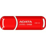 ADATA 64GB DashDrive UV150 lecteur USB flash 64 Go USB Type-A 3.2 Gen 1 (3.1 Gen 1) Rouge, Clé USB Rouge, 64 Go, USB Type-A, 3.2 Gen 1 (3.1 Gen 1), Casquette, 9 g, Rouge