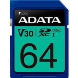 ADATA ASDX64GUI3V30S-R mémoire flash 64 Go SDXC UHS-I Classe 10, Carte mémoire 64 Go, SDXC, Classe 10, UHS-I, 100 Mo/s, 60 Mo/s