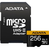 ADATA Premier ONE microSDXC, 256 Go, Carte mémoire UHS-II U3 Class 10, incl. adapter