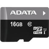ADATA Premier microSDHC UHS-I U1 Class10 16GB 16 Go Classe 10, Carte mémoire 16 Go, MicroSDHC, Classe 10, 30 Mo/s, 10 Mo/s, Noir, Gris