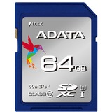 ADATA SDXC 64GB 64 Go UHS Classe 10, Carte mémoire Bleu, 64 Go, SDXC, Classe 10, UHS, Bleu