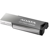 ADATA UV350 lecteur USB flash 128 Go USB Type-A 3.2 Gen 1 (3.1 Gen 1) Argent, Clé USB Argent, 128 Go, USB Type-A, 3.2 Gen 1 (3.1 Gen 1), 100 Mo/s, Sans capuchon, Argent, Vente au détail