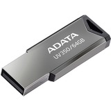 ADATA UV350 lecteur USB flash 64 Go USB Type-A Gris, Clé USB Argent, 64 Go, USB Type-A, Sans capuchon, 5,9 g, Gris, Vente au détail