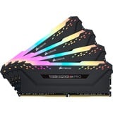 Corsair 128 Go DDR4-3000 Quad-Kit, Mémoire vive Noir, CMW128GX4M4D3000C16, Vengeance RGB PRO, XMP 2.0