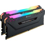 Corsair 16 Go DDR4-3200 Kit, Mémoire Noir, CMW16GX4M2Z3200C16, Vengeance RGB PRO, XMP, AMD Ryzen Optimisé