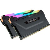 Corsair 16 Go DDR4-3200 Kit, Mémoire Noir, CMW16GX4M2Z3200C16, Vengeance RGB PRO, XMP, AMD Ryzen Optimisé
