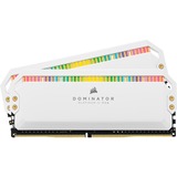 Corsair 16 Go DDR4-3200 Kit, Mémoire vive Blanc, CMT16GX4M2Z3200C16W, Dominator Platinum RGB, XMP 2.0, AMD Ryzen Optimisé
