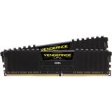 Corsair 16 Go DDR4-3600 Kit, Mémoire vive Noir, CMK16GX4M2Z3600C18, Vengeance LPX, XMP, AMD Ryzen Optimisé