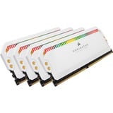 Corsair 32 GB DDR4-3200 Quad-Kit, Mémoire vive Blanc, CMT32GX4M4Z3200C16W, Dominator Platinum RGB, XMP 2.0, AMD Ryzen Optimisé
