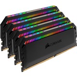 Corsair 32 Go DDR4-3200 Quad-Kit, Mémoire vive Noir, CMT32GX4M4Z3200C16, Dominator Platinum RGB, XMP, AMD Ryzen Optimisé