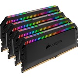 Corsair 32 Go DDR4-3200 Quad-Kit, Mémoire vive Noir, CMT32GX4M4C3200C16, Dominator Platinum RGB, XMP
