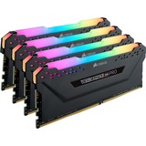 Corsair 32 Go DDR4-3600 Quad-Kit, Mémoire vive Noir, CMW32GX4M4D3600C18, Vengeance RGB PRO, XMP