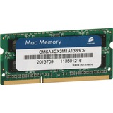 Corsair 4 Go DDR3-1333, Mémoire vive CMSA4GX3M1A1333C9, Mac, Détail Lite