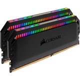 Corsair 64 Go DDR4-3200 Kit, Mémoire vive Noir, CMT64GX4M2C3200C16, Dominator Platinum RGB, XMP 2.0