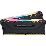 Corsair 64 Go DDR4-3200 Kit, Mémoire vive Noir, CMW64GX4M2E3200C16, Vengeance RGB PRO, XMP